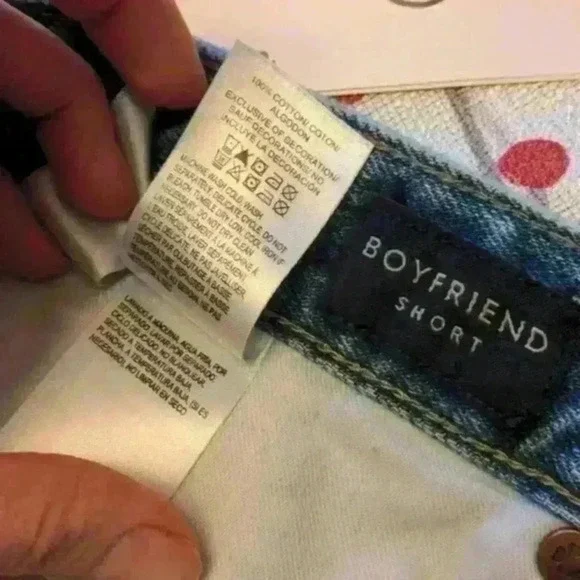 Lucky Brand Medium Wash High Rise Distressed Boyfriend Short - Picture 6 of 6